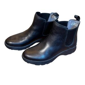 Vionic Evergreen Women’s Black Water Resistant Chelsey Leather Ankle Boot Size 5